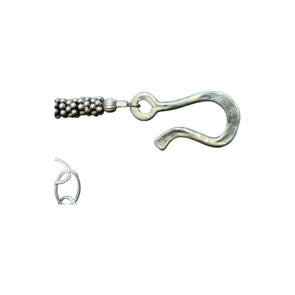 Vintage Turquoise & Silver Starfish Pendant Necklace With Fish Charms - Picture 9 of 9